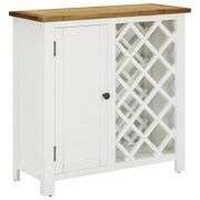 Wine Cabinet 31.5x12.6x31.5in Solid Oak Wood
