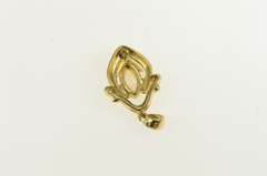 14K Yellow Gold Opal Diamond Accent Vintage Statement Pendant