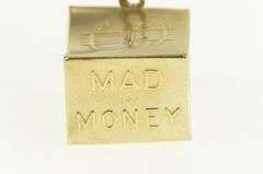 14K Yellow Gold Vintage Emergency Mad Money Cash Box Charm/Pendant