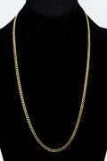 14k Yellow Gold Solid Curb Chain 3.6mm Link Necklace 20"