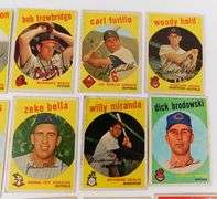 Lot of 15 Topps 1959 Baseball Cards