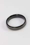 Men's Tungsten Carbide Gray Black Two Tone Wedding Band Comfort Fit Ring Size 15