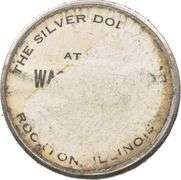 1922 Peace Silver Dollar "Wagon Wheel" Stickered Back Rockton IL