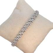 14K WHITE GOLD BRACELET WITH DIAMONDS