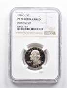 PF70 UCAM 1986-S Washington Quarter Prestige Set NGC RARE PEDIGREE