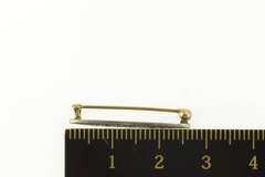 10K White Gold Art Deco Floral Filigree Vine Flower Bar Pin/Brooch