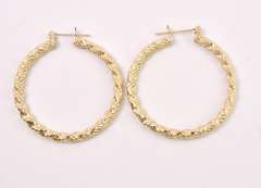 14K Yellow Gold Hoop Earrings