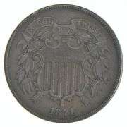 1871 Union Shield Two-Cent Piece