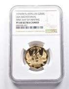 PF68UCAM 1976 FM Netherland Antilles 200 Gulden Gold USA 1st Day NGC