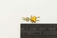 14K Yellow Gold Birthstone November Sim. Citrine Girl Charm/Pendant