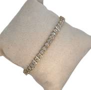 10K GOLD TENNIS S BRACELET WITH DIAMONDS