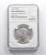 Mint Error MS64 1964-D Kennedy Half Dollar OBV Lamination NGC