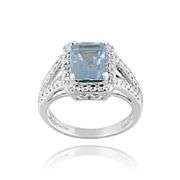 Sterling Silver Blue Topaz Ring