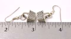 Basket Dangle Earrings In Sterling Silver