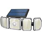 Rotatable 5 Heads 214LED Solar Sensor Wall Light