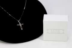 .925 Italian Sterling Silver Chain & Cross Pendant 20"