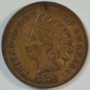 Scarcer 1876 Indian Head Cent with Full LIBERTY
