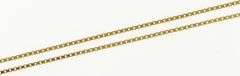 14K Yellow Gold 1.0mm Square Classic Box Link Chain Necklace