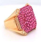 Judith Leiber Crystal Pink Ring