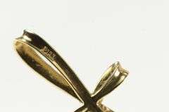 14K Yellow Gold Diamond Classic Cross Christian Faith Charm/Pendant
