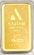 5 Gram Pure Gold Bar