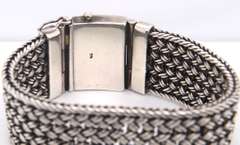 Vintage 925 Sterling Silver Wide Braided Bracelet