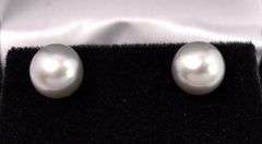 Pearl Stud Earrings In Sterling Silver