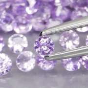 Glittering 4.66ct bright blue violet Tanzanite set