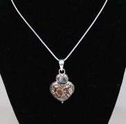 Lovely heart shaped Turtella Jasper pendant
