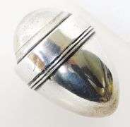 Antique Sterling Silver Egg Shaped Box