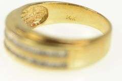 14K Yellow Gold 1.00 Ctw Diamond Tiered Mens' Wedding Band Ring