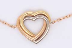 Cartier Trinity Heart Bracelet White Pink Gold 18kt