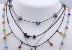 Group Lot of Vintage 925 Sterling Silver necklaces