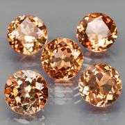 Matched! 5 piece 11.58ct full fire Imperial Topaz set