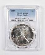 MS68 1987 American Silver Eagle - PCGS Beautiful Tone!