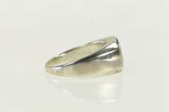 Sterling Silver Squared Black Onyx Diamond Inset Men's Ring