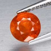 Amazing top mandarin orange 1.39ct Namibian Garnet solitaire