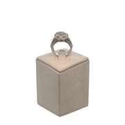 14K WHITE GOLD ENGAGEMENT RING WITH DIAMONDS