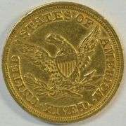 Ultra scarce 1850 No Motto $5 Liberty Gold Piece. Needle sharp