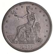 1875-CC Seated Liberty Silver Trade Dollar - Chop Mark