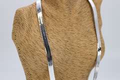 Sterling Silver Wide Herringbone Necklace 8.9mm Italy Solid 925 Italian Chain 24"
