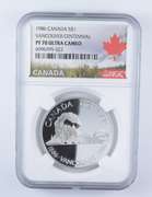 PF70 UCAM 1986 Canada $1 Silver - Vancouver Centennial - Graded NGC