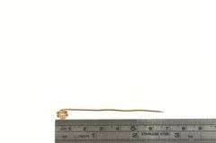 14K Yellow Gold Victorian Diamond Classic Antique Scalloped Stick Pin