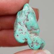 37.8ct uncut natural green Turquoise