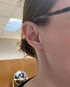 18k White Gold Clover Diamond Earrings