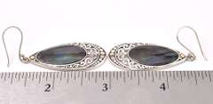 Abalone Dangle Earrings In Sterling Silver