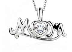 Platinum over Sterling silver beautiful dancing stone Pendant