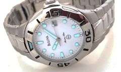Mens Bulova Marine Star 100m Stainless Steel Calendar Men’s Watch 96b57 New with Tag