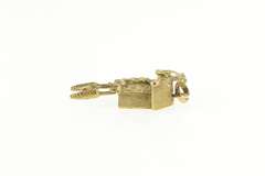14K Yellow Gold 3D Articulated German Cuckoo Clock Charm/Pendant