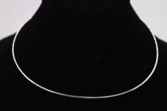 Sterling Silver Round Omega Snake Chain 1.9mm Solid 925 Italy Wire Necklace 18"